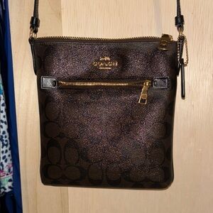 Coach Brown Crossbody Bag with Signature Monogram
